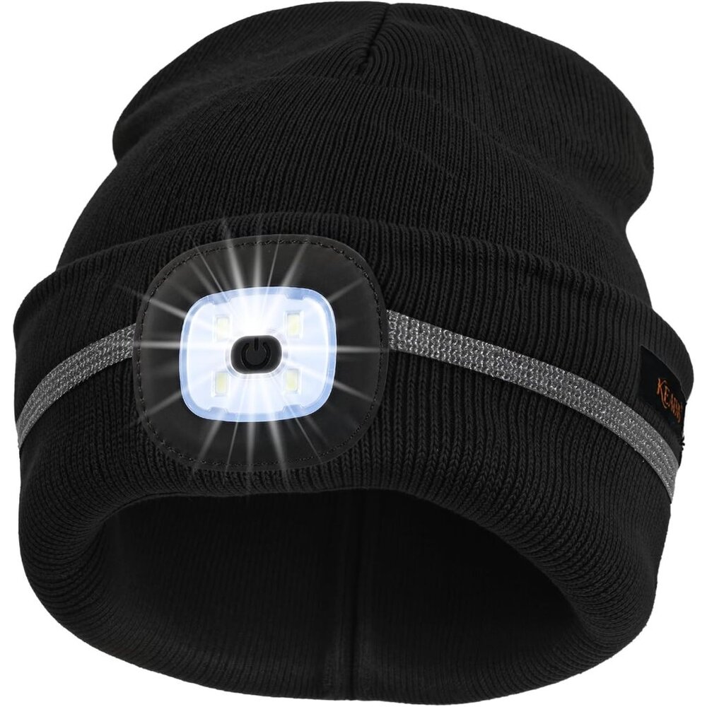 Reflective Stripe Led Beanie With The Light Winte… - image 1